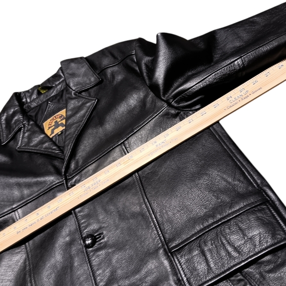 🖤PHASE 2 MEN'S SIZE SMALL BLACK LEATHER JACKET. - Picture 4 of 10